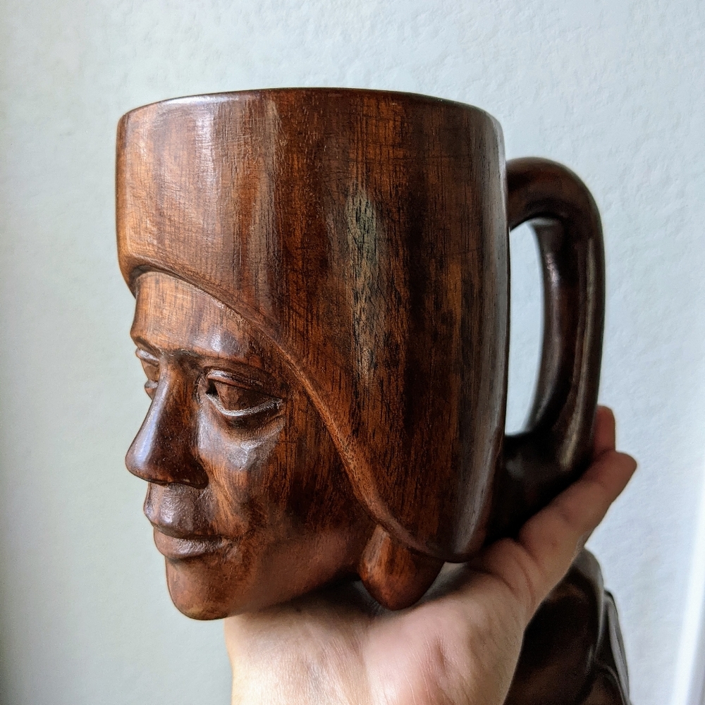 Set of two vintage wooden mugs! - Picture 3 of 7